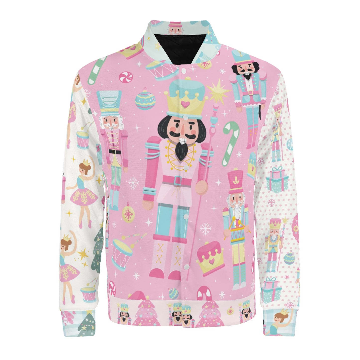 PINK NUTCRACKER BOMBER JACKET