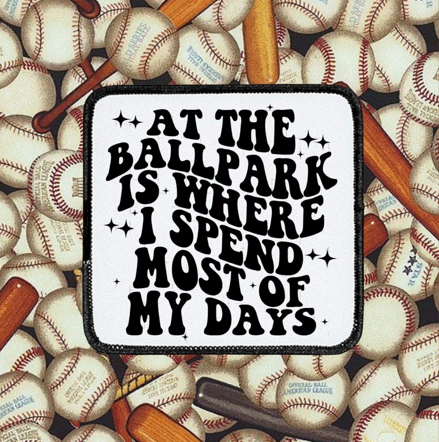 At the ballpark ~ Premium Square Patch