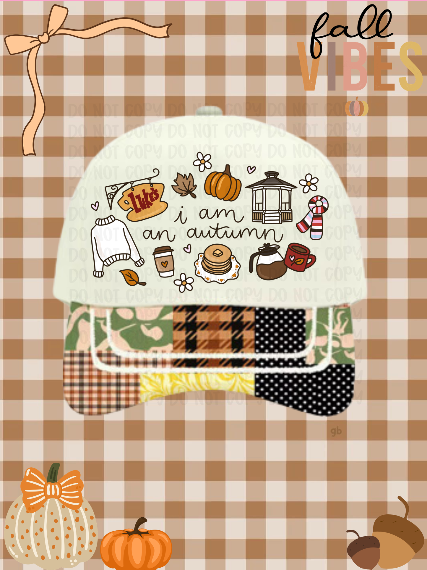 I am an Autumn Patchwork Completed Hat ~ Pre~Order min 2!