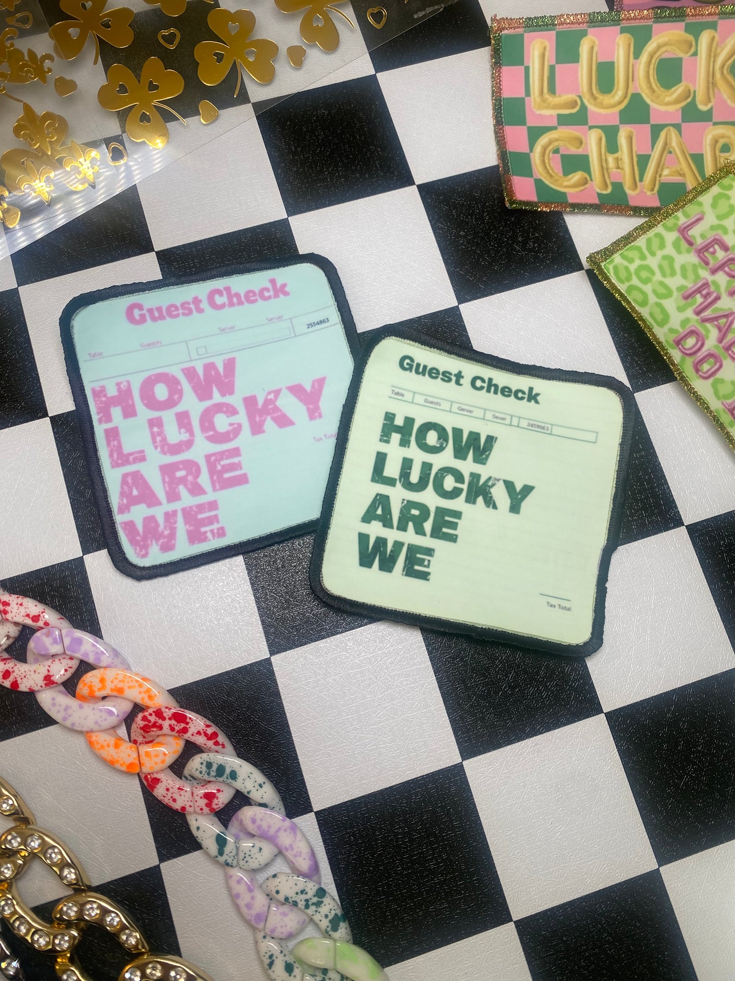 How Lucky Are We ~ square premium patch