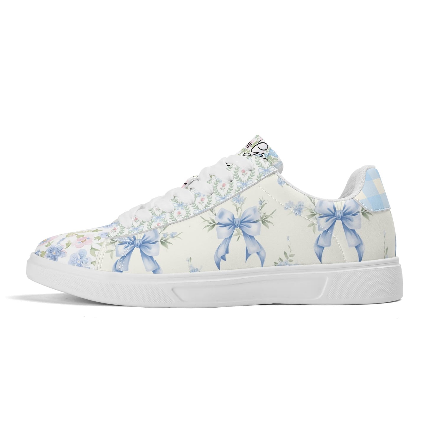 LEATHER CROQUETTE SNEAKERS (BLUE)