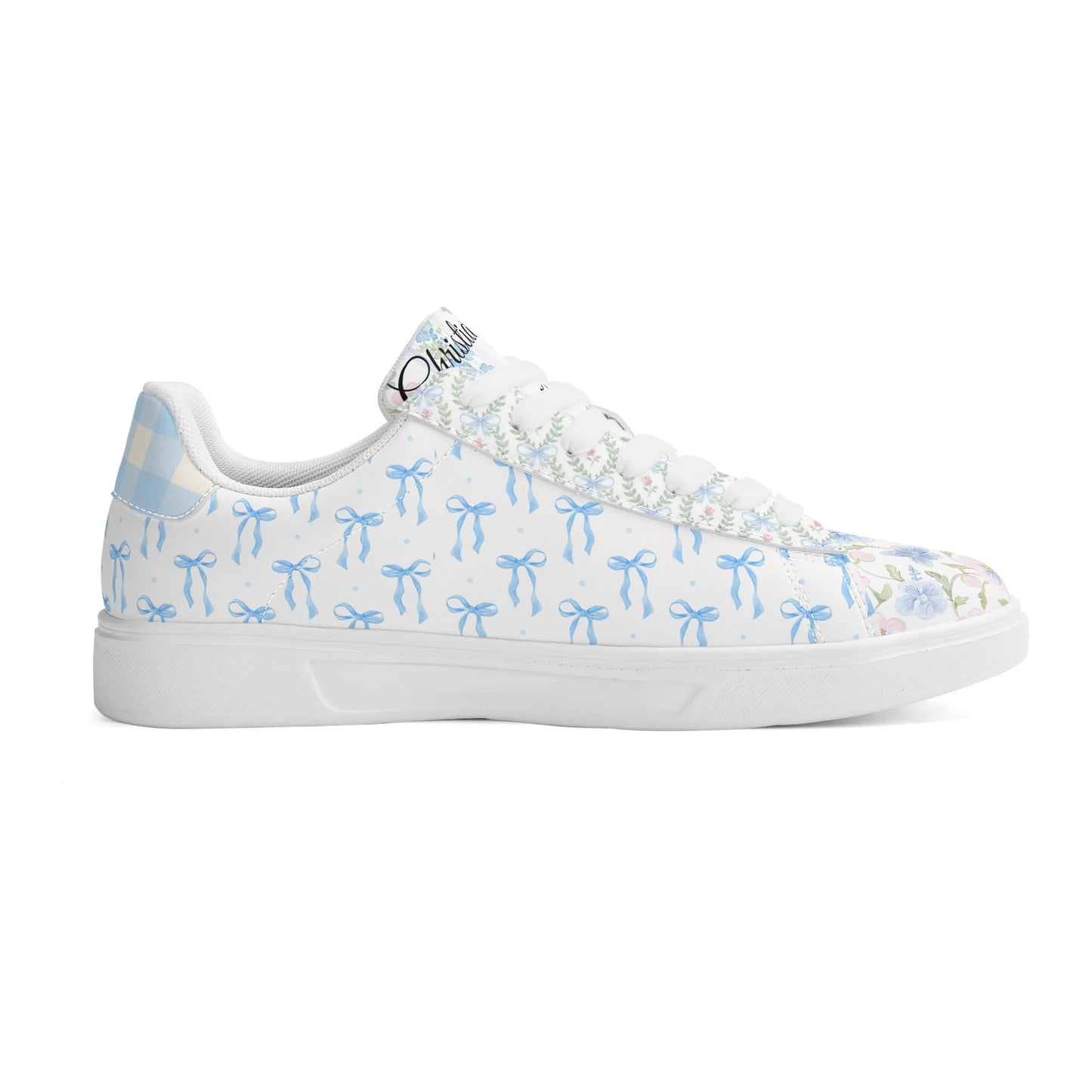 LEATHER CROQUETTE SNEAKERS (BLUE)