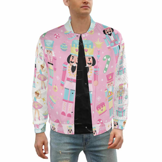 PINK NUTCRACKER BOMBER JACKET