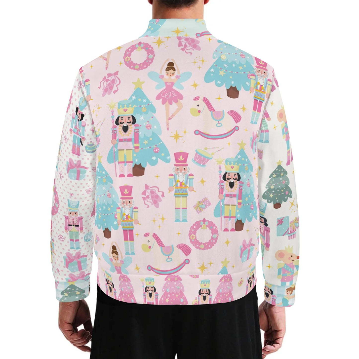 PINK NUTCRACKER BOMBER JACKET