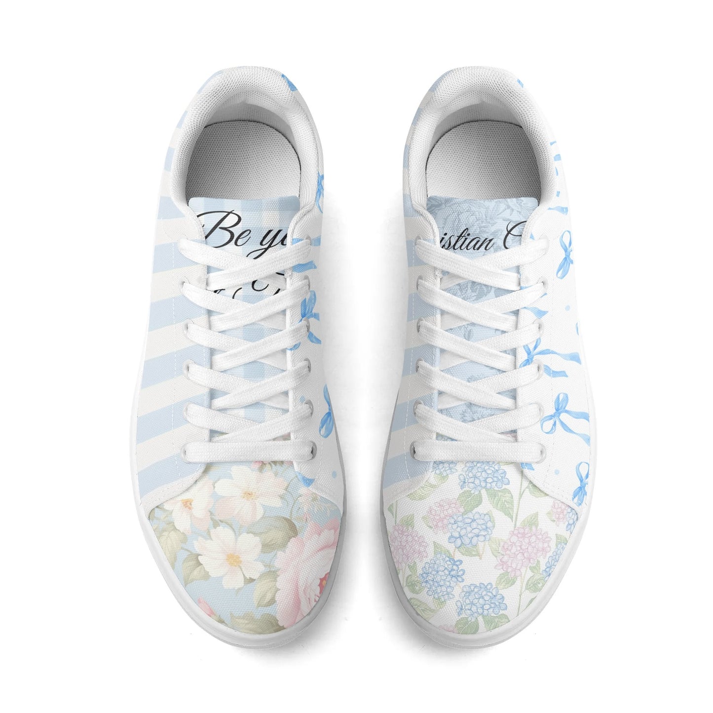 FRENCH COUNTRY BLUE PREPPY CROQUETTE BOW SNEAKERS