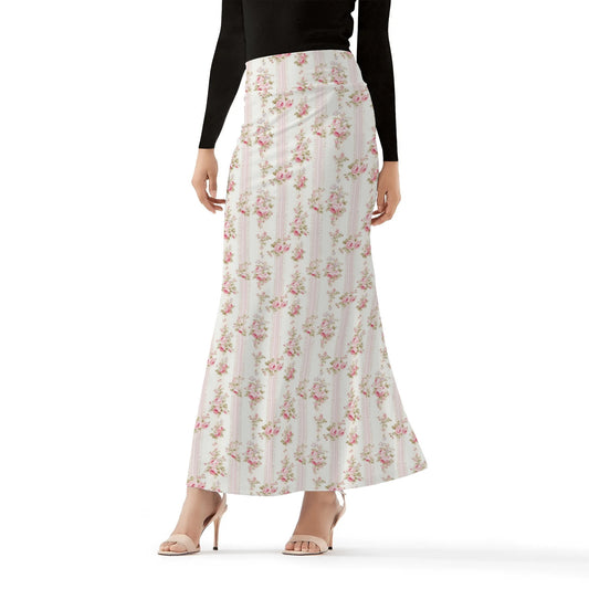 Womens Wrap Fishtail Maxi Skirt