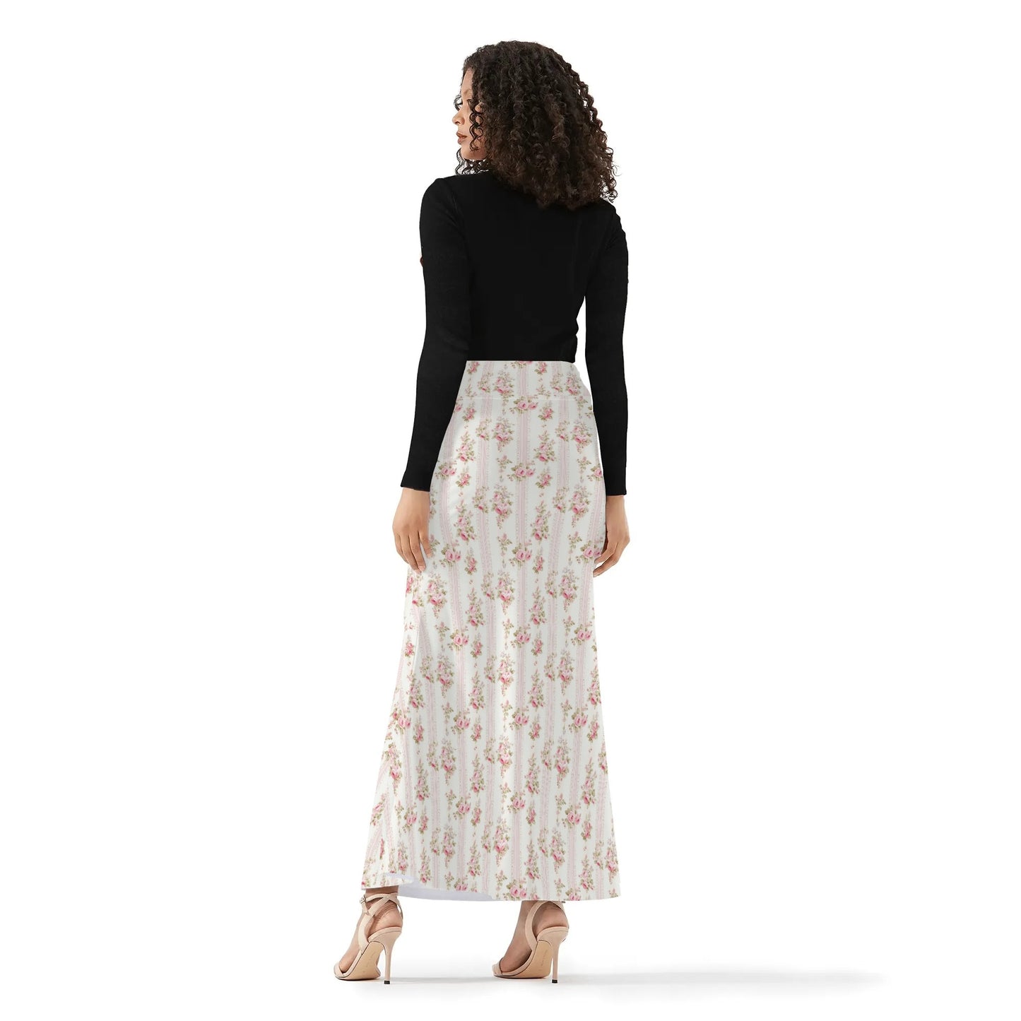 Womens Wrap Fishtail Maxi Skirt