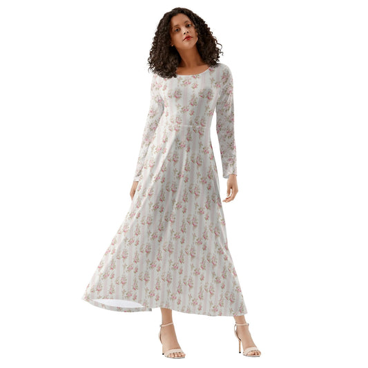 Womens Long Sleeve Maxi Dress Coquette