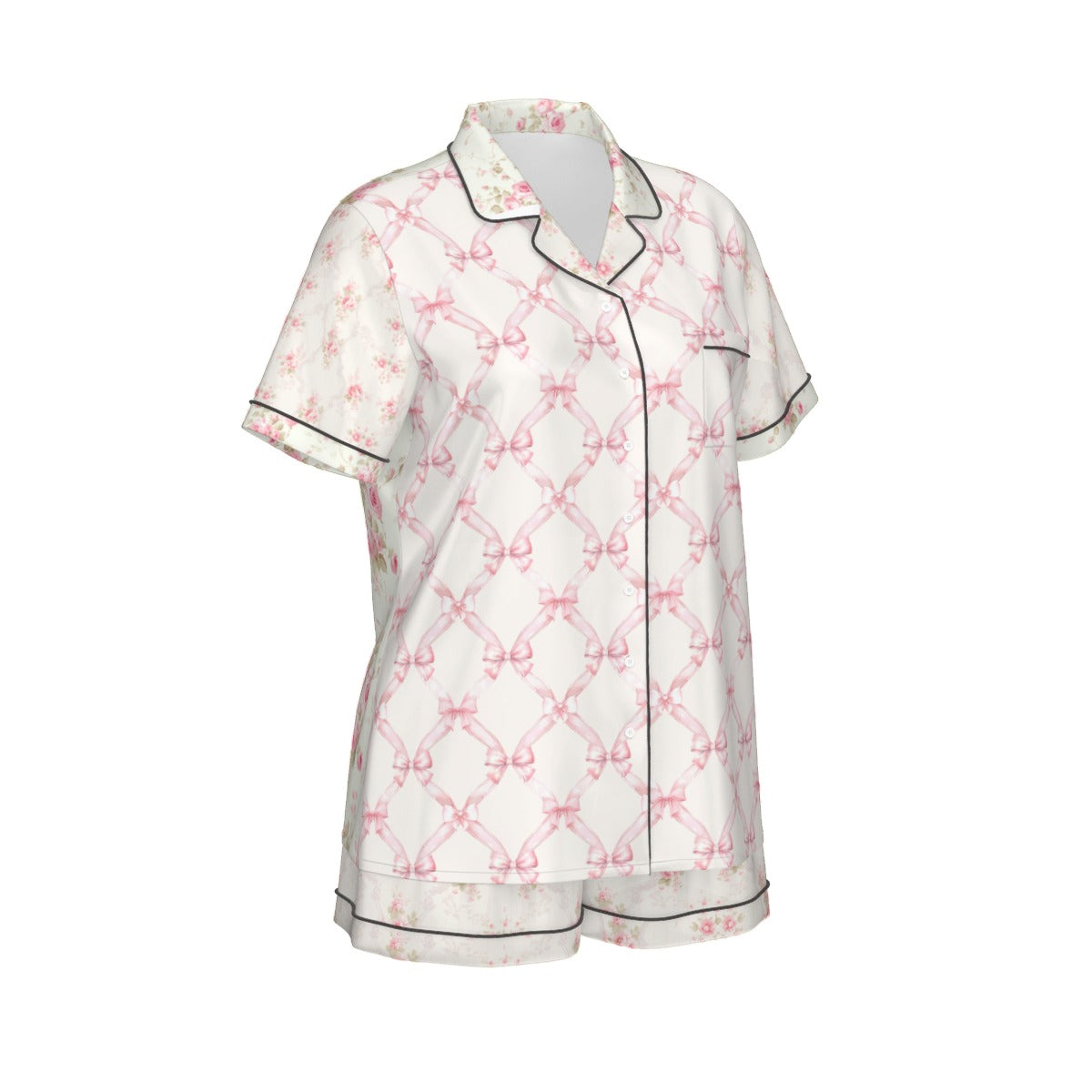 Womens Coquette Preppy Bow Pajamas