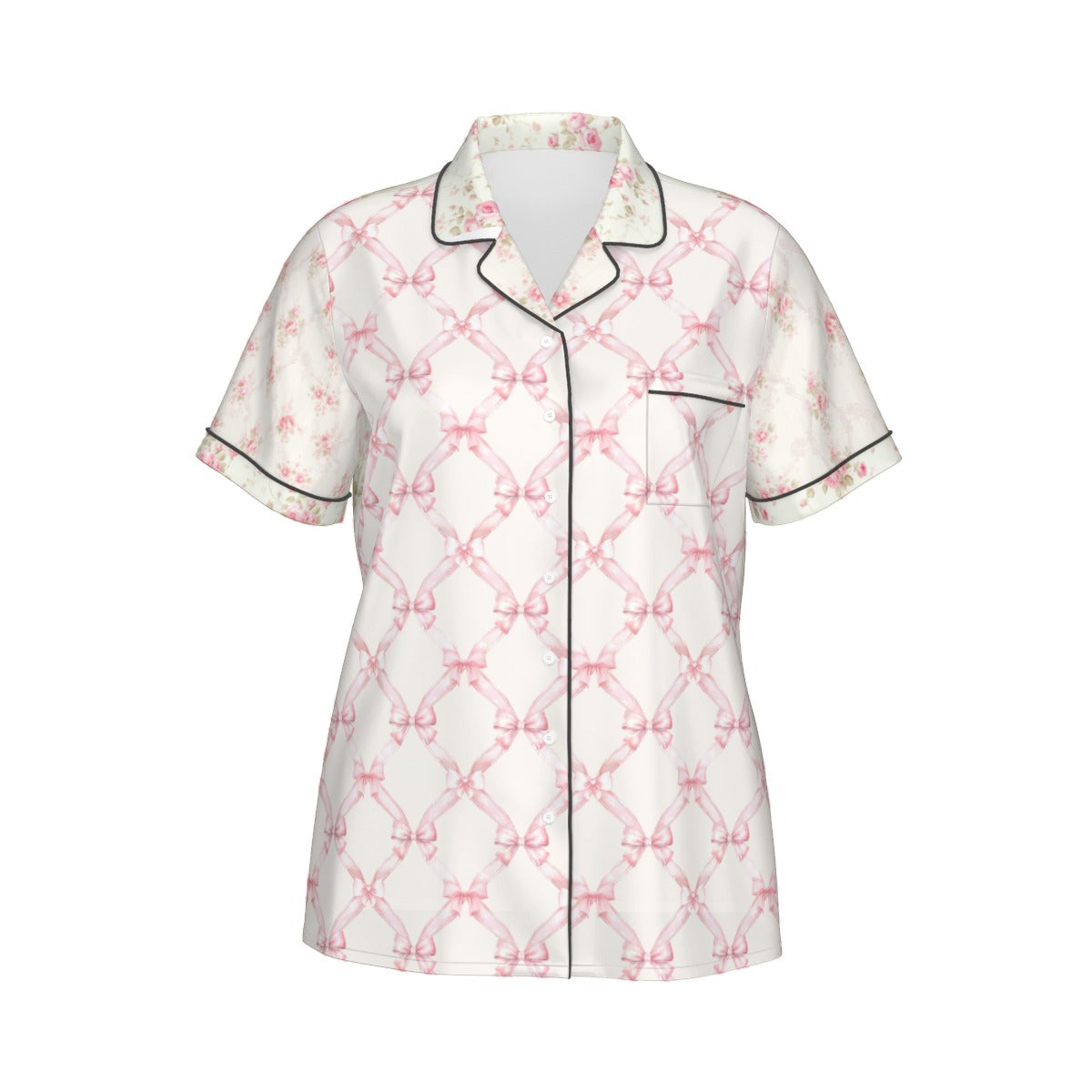 Womens Coquette Preppy Bow Pajamas