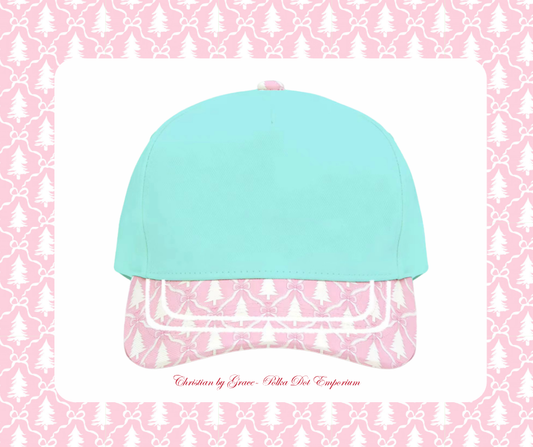 Pink Evergreen Canvas Trucker ~ Pre~order min 2