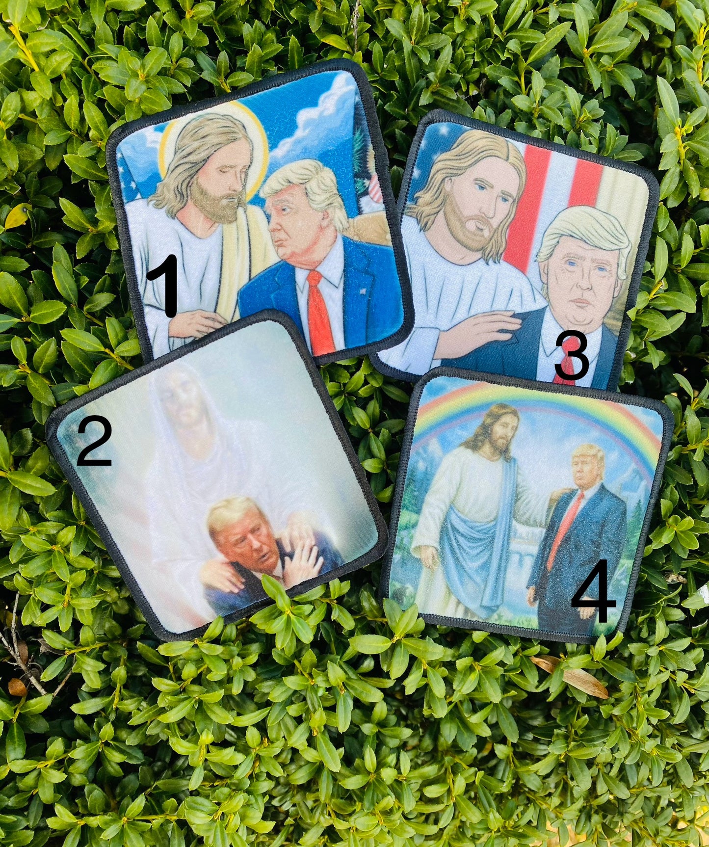 Trump & Jesus. Please pick your patch!