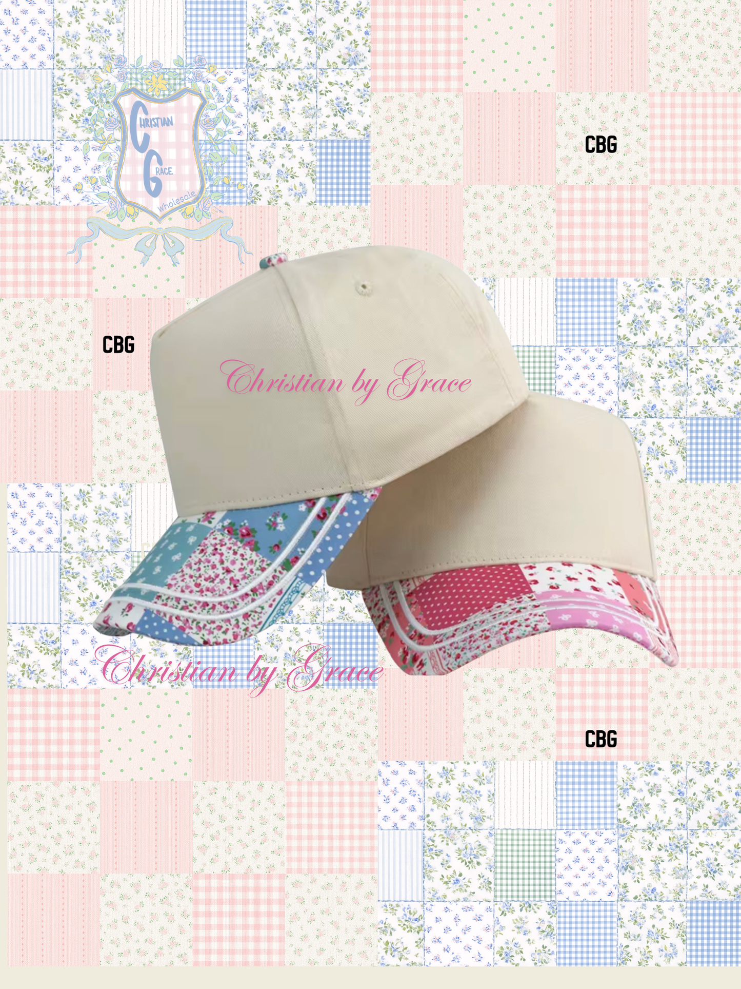 The Garden Party 5 Panel Trucker Hat’s ~Pre~order MIN 2 per color.