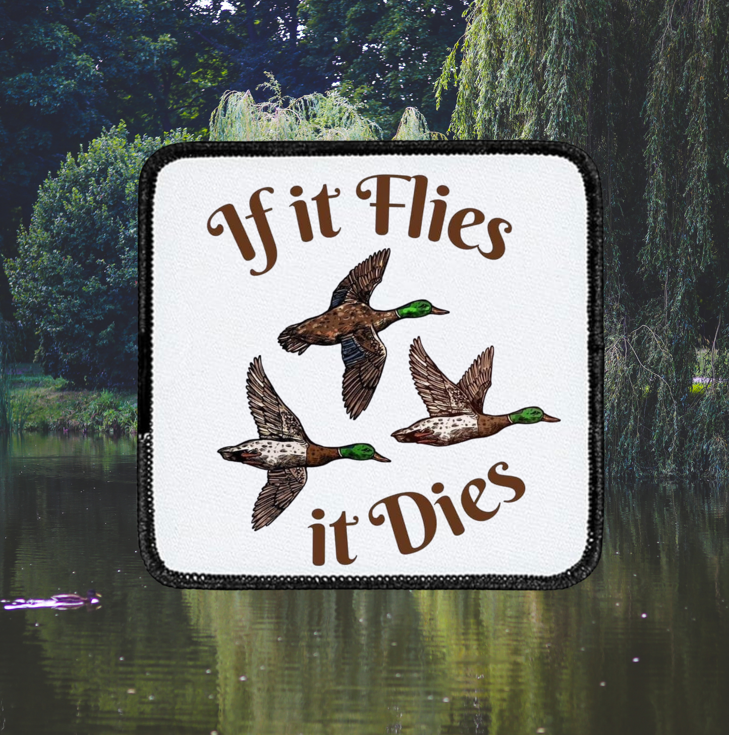 If it flies, it dies- square patch