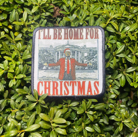 Red Trump I’ll be home for Christmas ~ Square patch