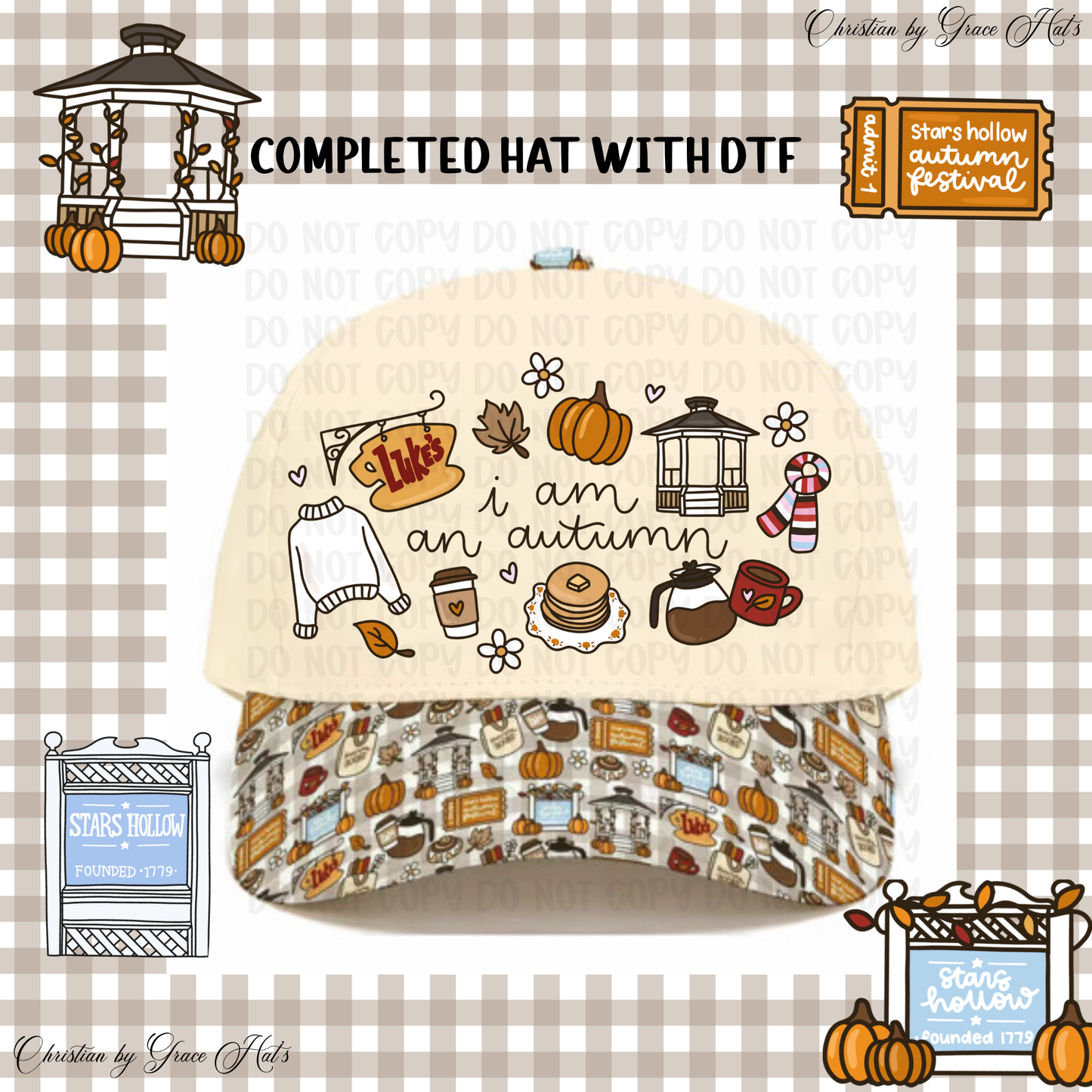 I am an autumn, Completed Hat ~ Pre~order. Min 2.