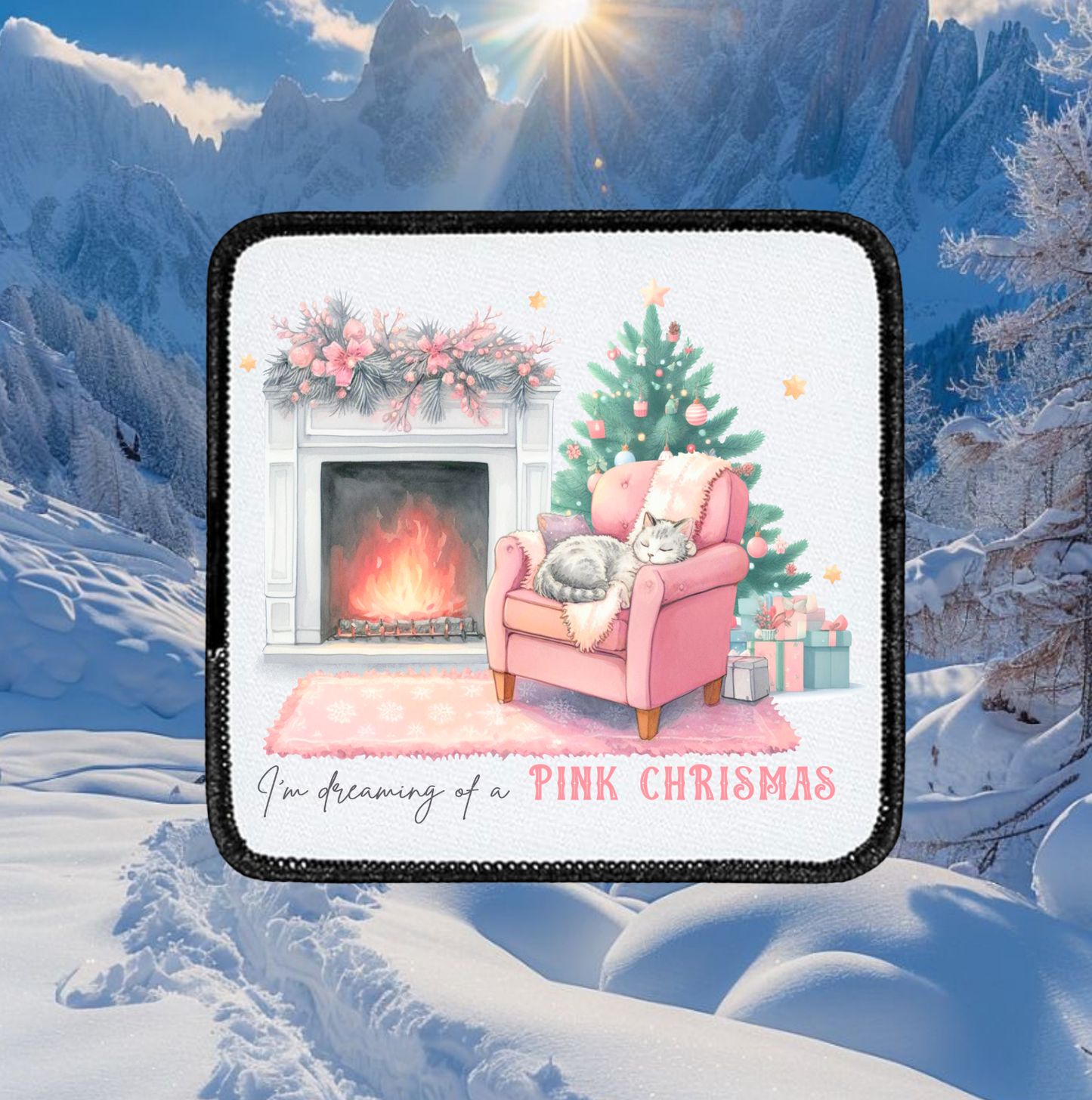 Dreaming of a pink Christmas - Square patch