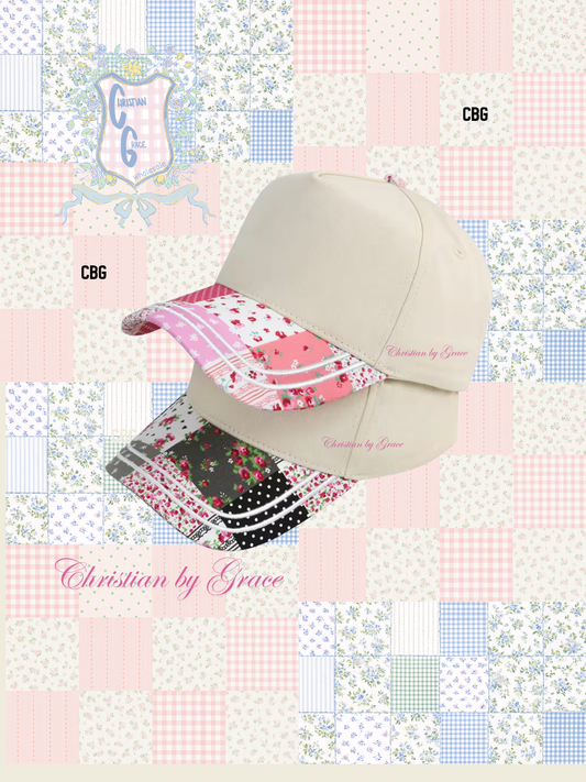 The Garden Party 5 Panel Trucker Hat’s ~Pre~order MIN 2 per color.
