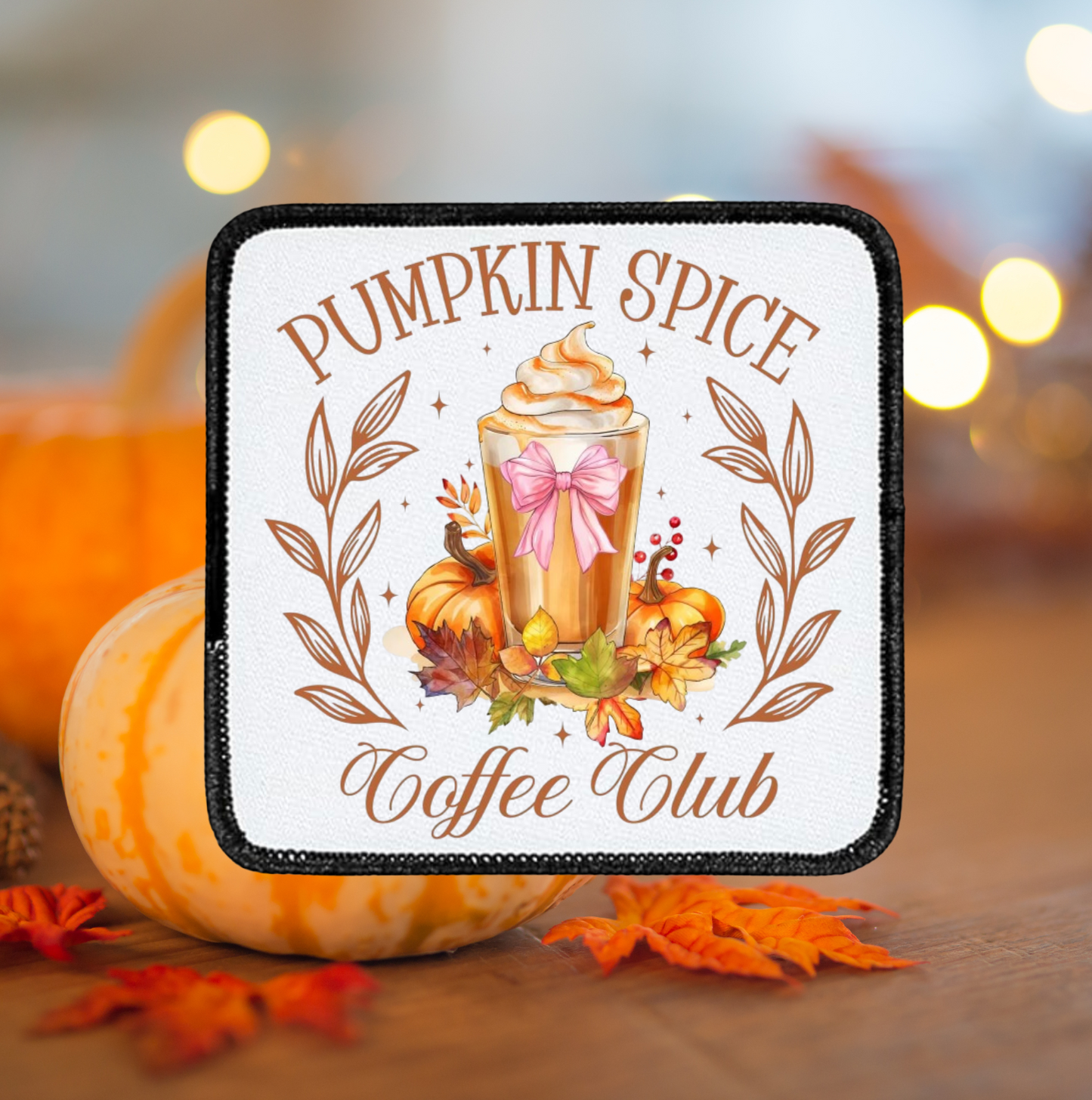 Pumpkin Spice Coffee Club ~ Square Patch