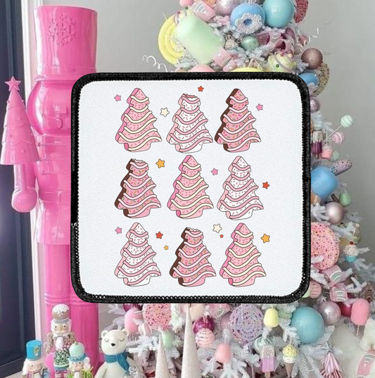 Pink tree cakes - Square Patch