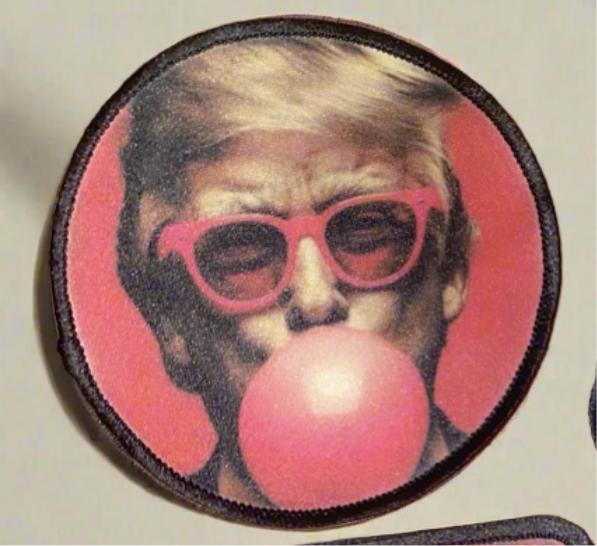 Pink Bubblegum Trump Round Patch