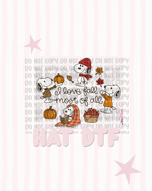 I love fall dog DTF