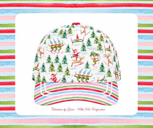 Santa’s Chalet Canvas Trucker ~ Pre~order min 2!