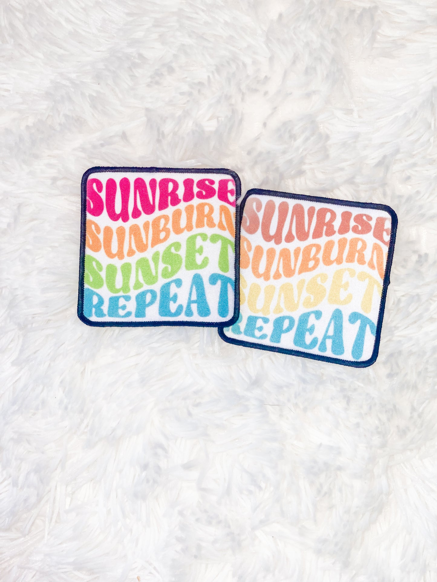 Sunrise, sunburn, sunset, repeat patch