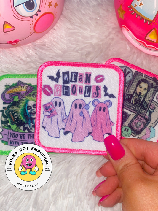 Mean Ghouls Patch ~ Pink trim