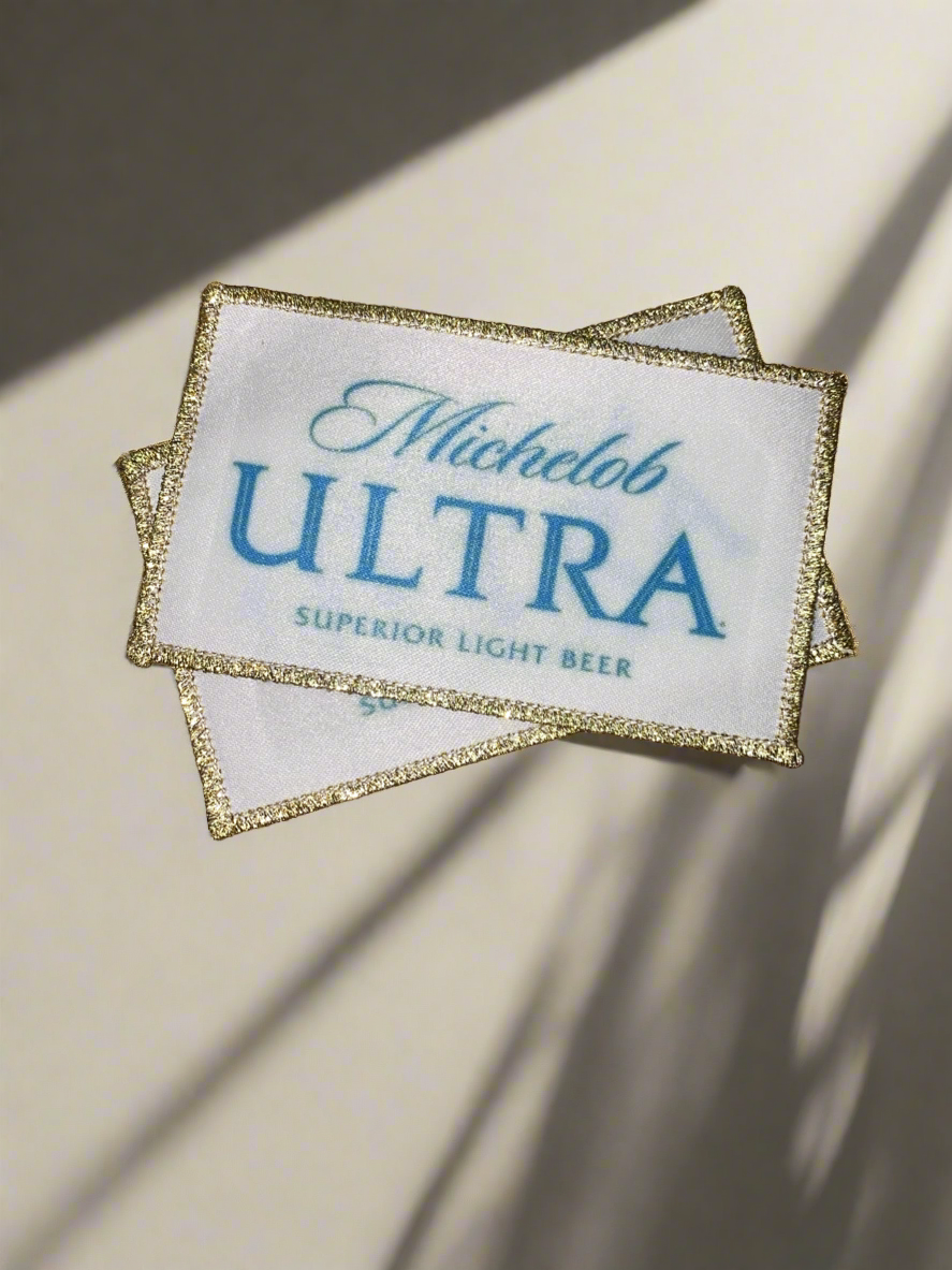 Michelob ultra patch with gold trim ￼