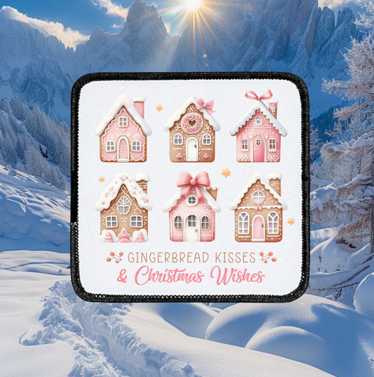 Gingerbread Kisses & Holiday wishes ~ Square patch