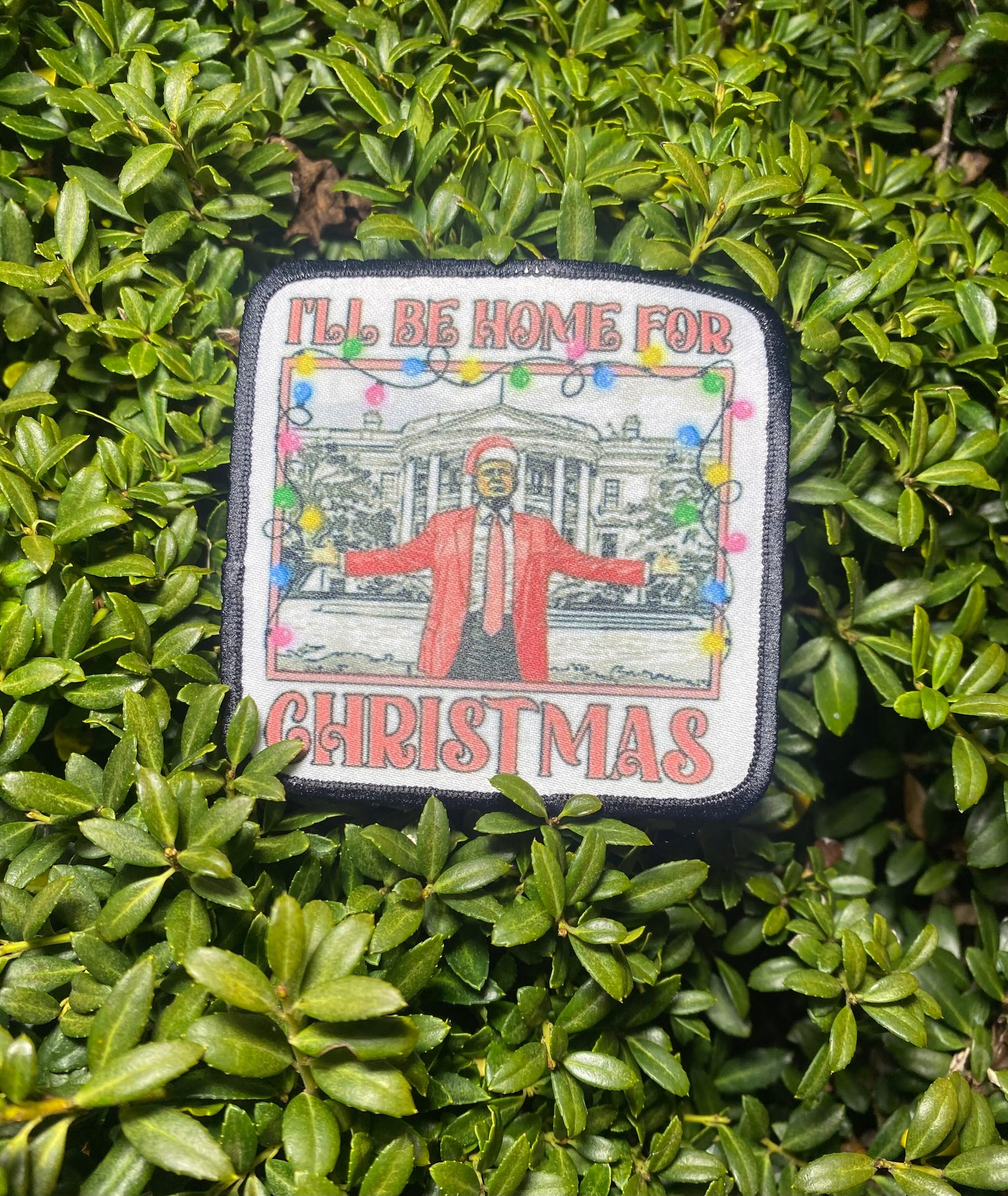 Pink Trump I’ll be home for Christmas - Square Patch