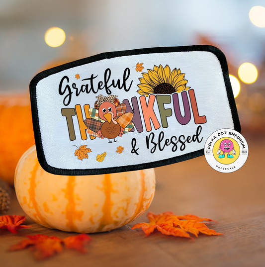 Thankful, grateful, blessed patch