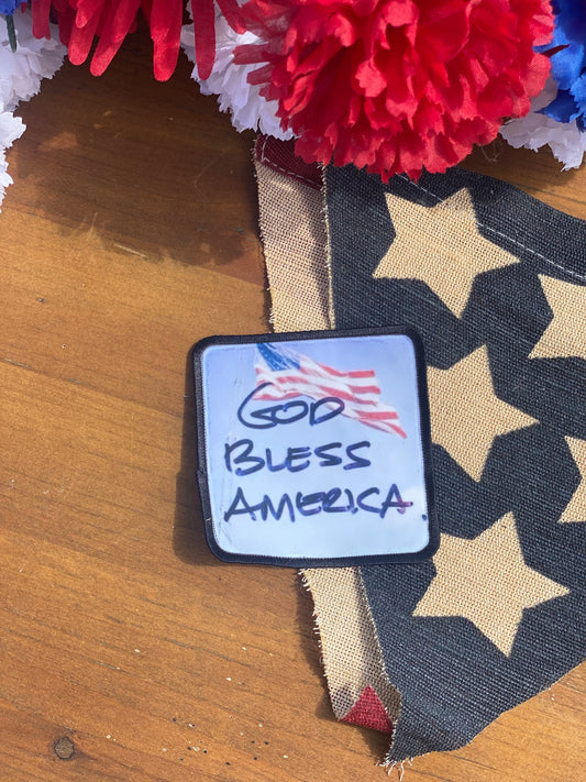 God bless America ~ Square premium patch