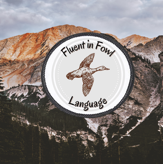 Fluent in fowl language - Round patch