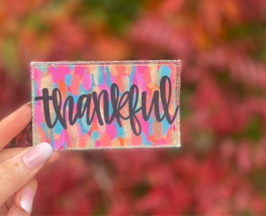 Thankful Watercolor Patch