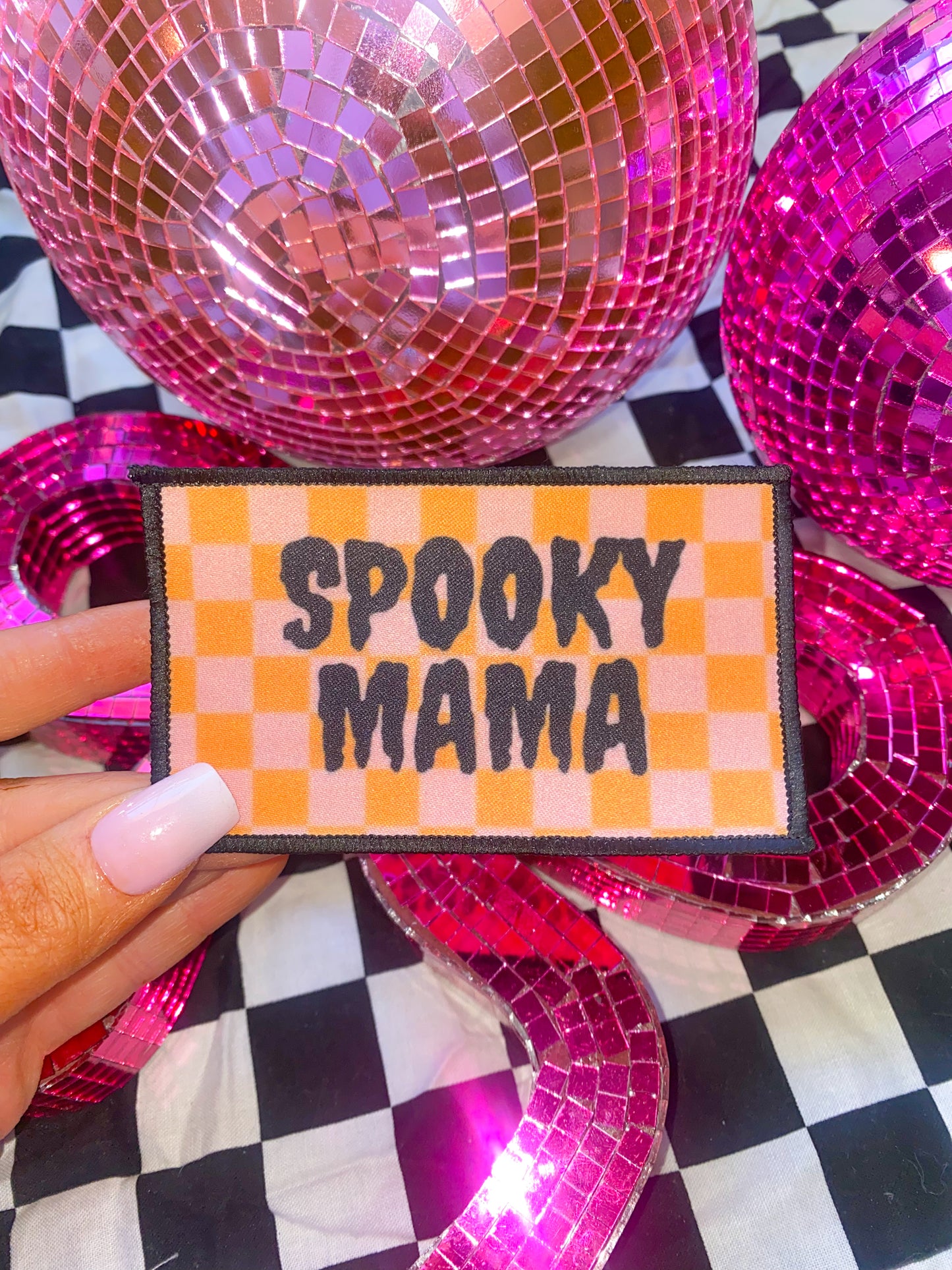 Spooky Mama with black trim patch