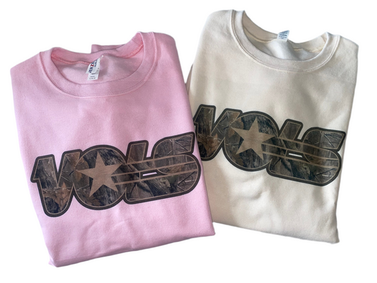 Camo Vols crewneck