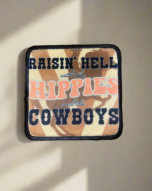 Raisin’ hell with the hippies ~ Square patch