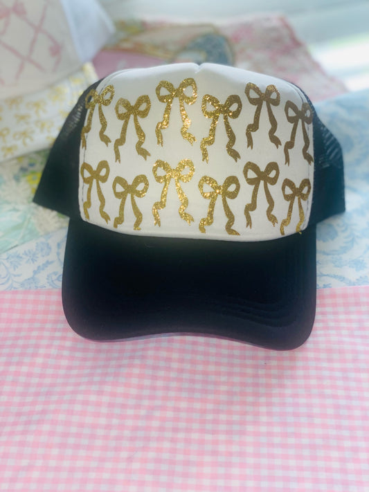 Big Bow Glitter Hat Transfer