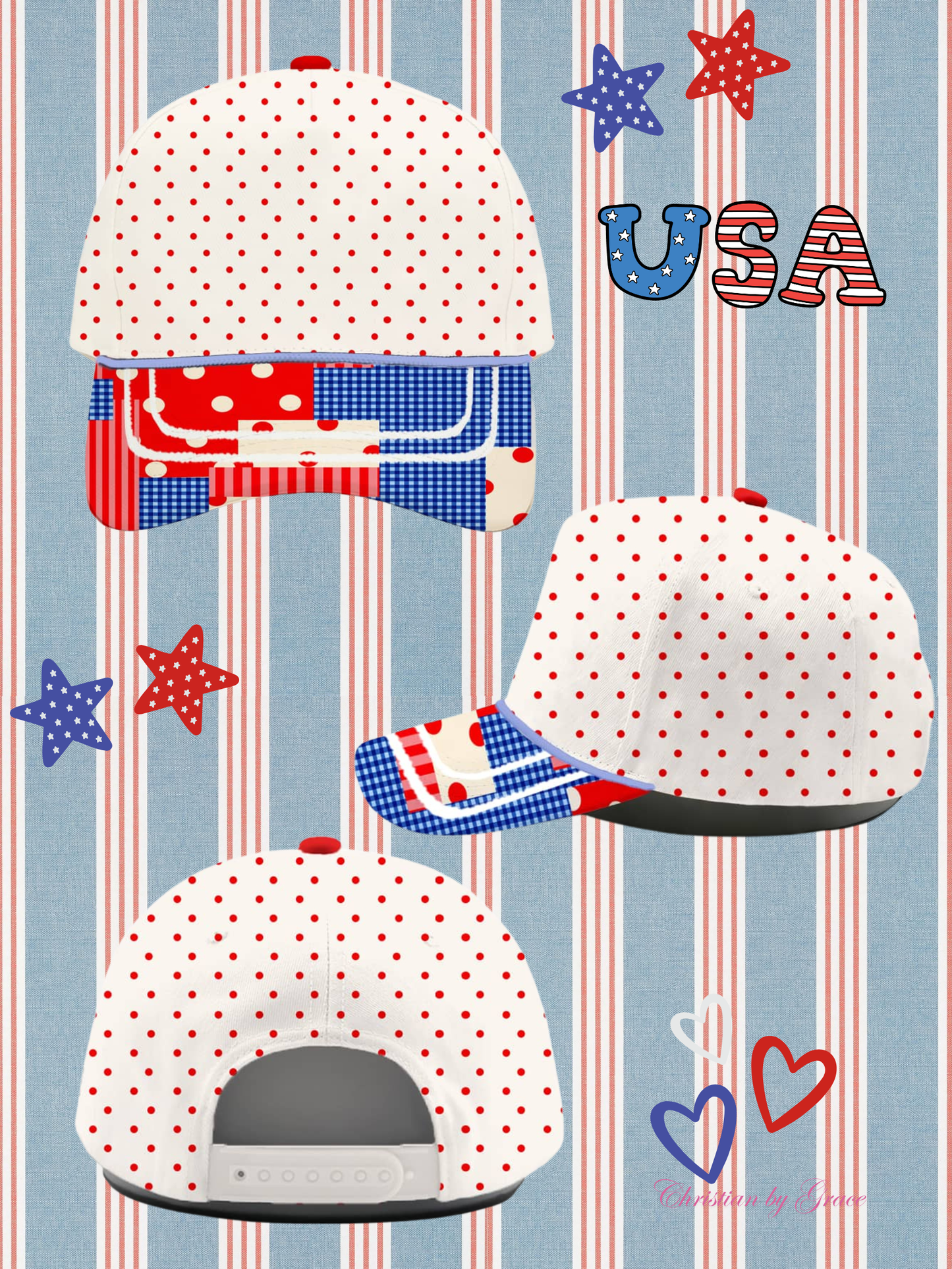 USA 5 Panel Trucker Hat ~ Pre-Order. MIN 2 per color!