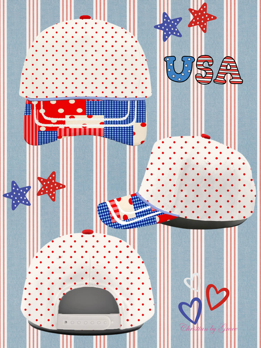 USA 5 Panel Trucker Hat ~ Pre-Order. MIN 2 per color!