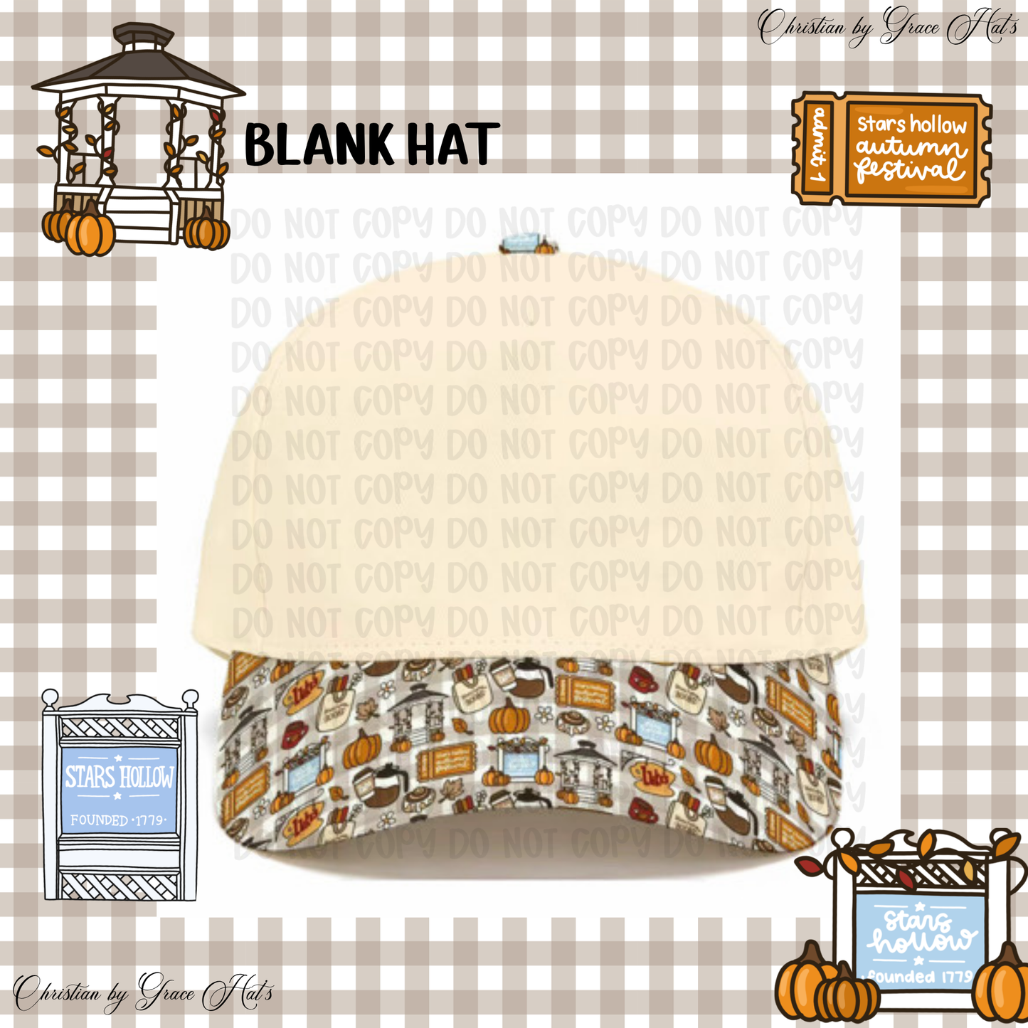 Stars Hollow 5 Panel Trucker Hat ~Pre~order, Min 2