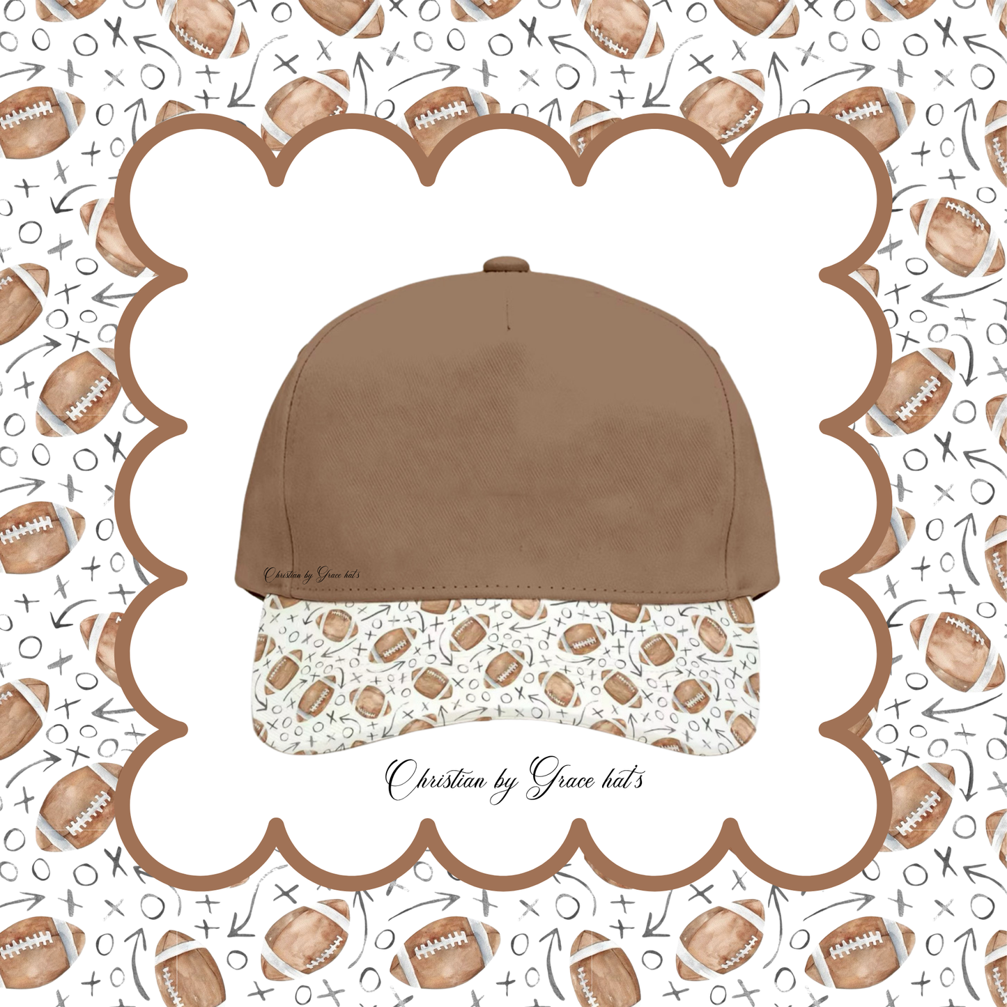 Football Trucker Hat ~ Pre~order,min2