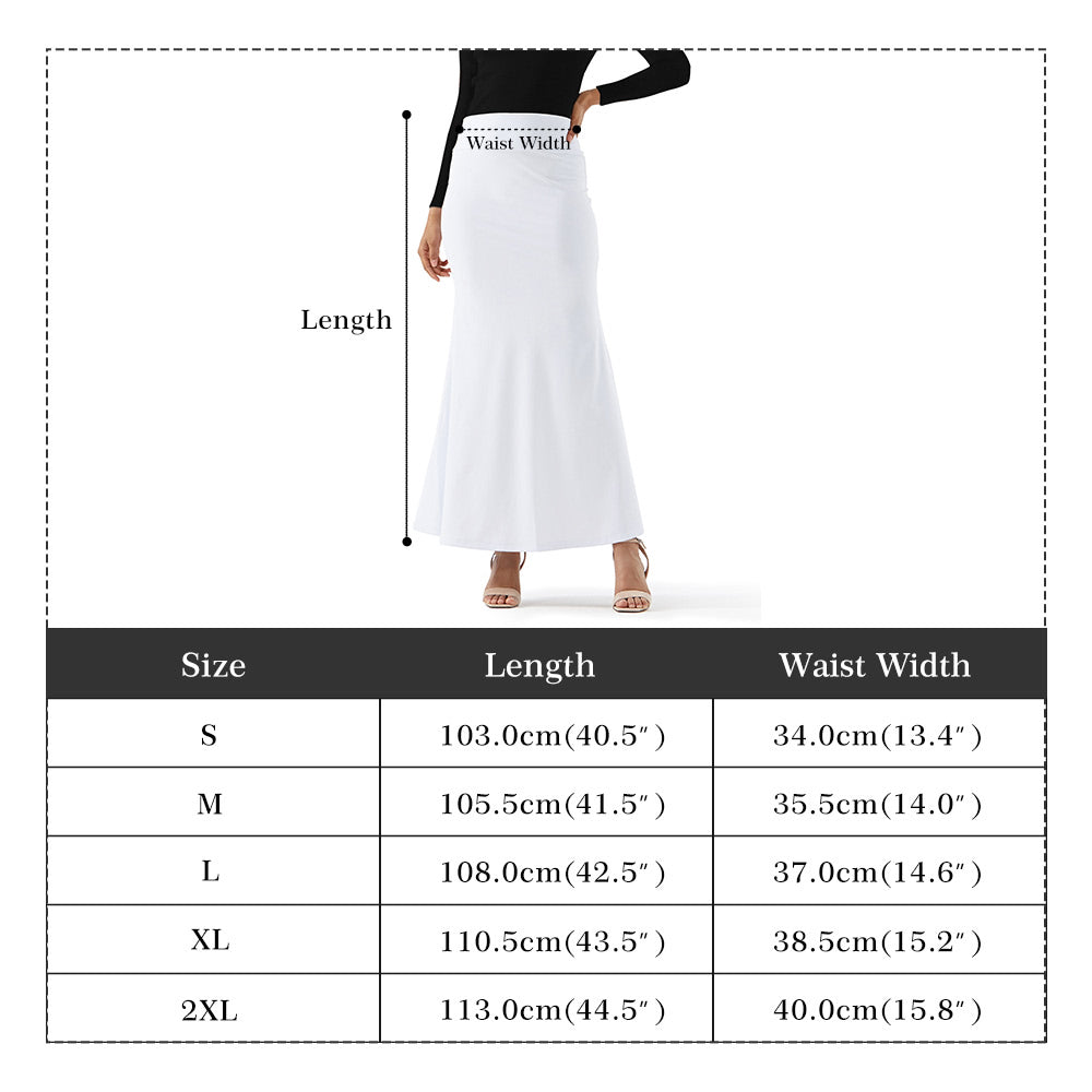 Womens Wrap Fishtail Maxi Skirt